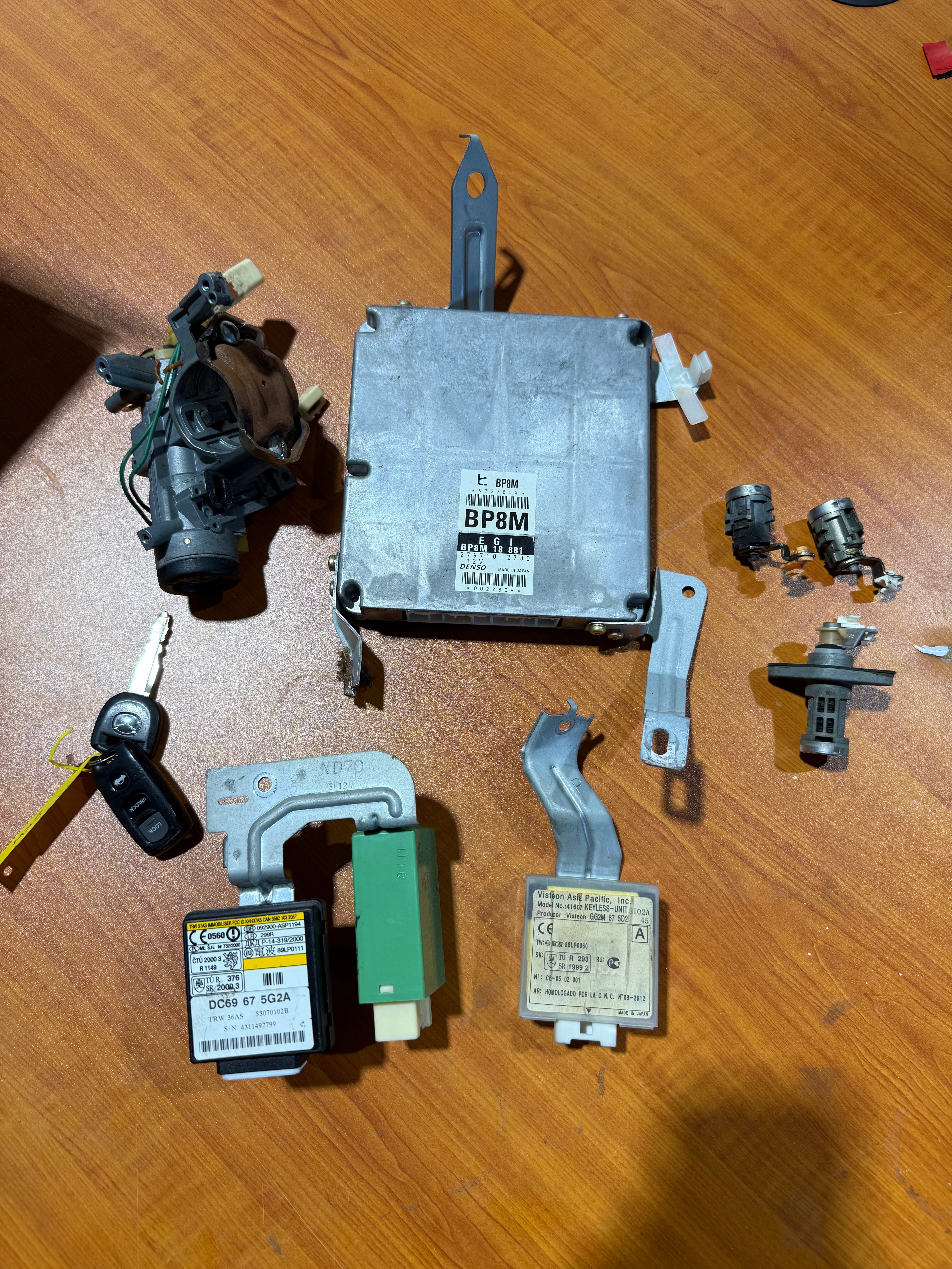 Full Mazda NB2 Mx-5 ECU and key set with matching door locks