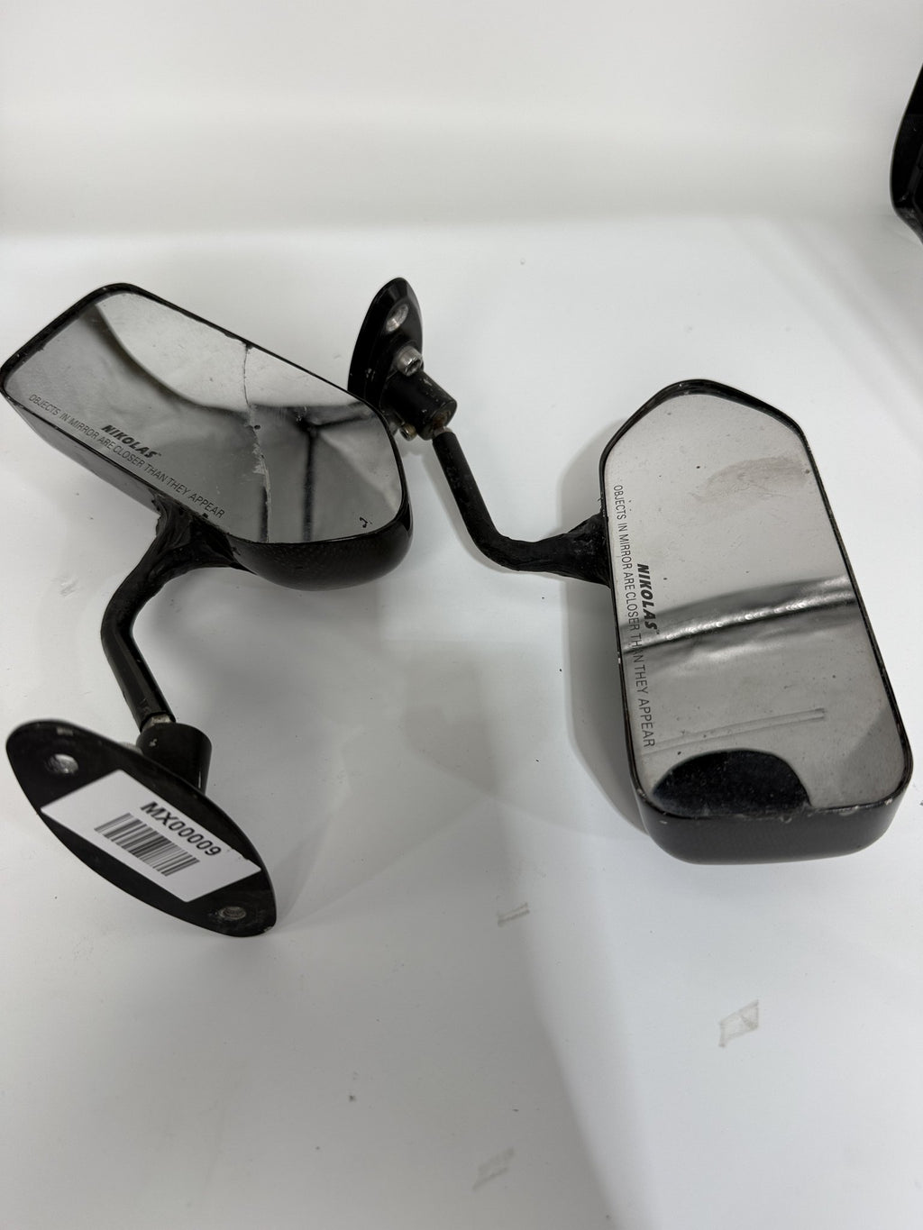 Nikolas Carbon Mirrors – Pair, Mazda MX-5 – Damaged (Parts/Repair)