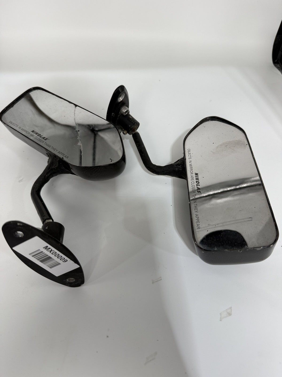 Nikolas Carbon Mirrors – Pair, Mazda MX-5 – Damaged (Parts/Repair)